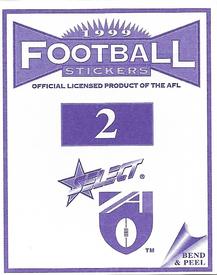 1999 Select AFL Stickers #2 AFL Logo Back
